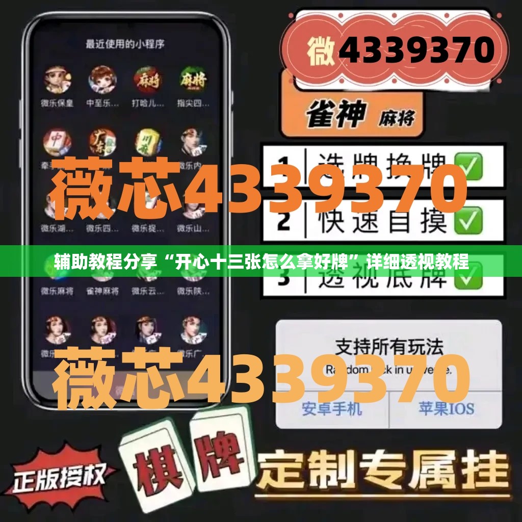 辅助教程分享“开心十三张怎么拿好牌”详细透视教程