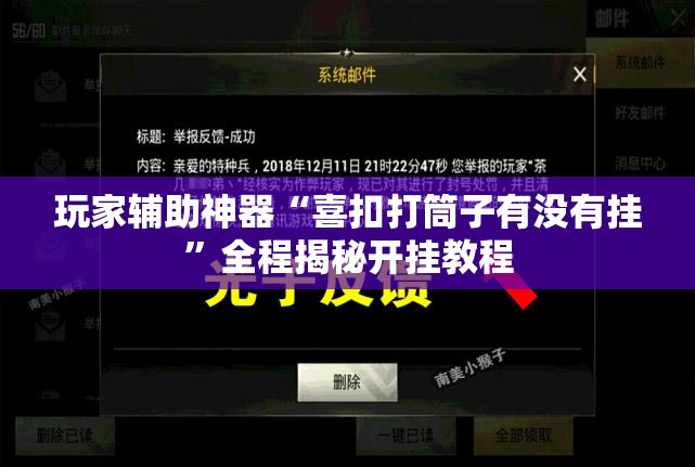 玩家辅助神器“喜扣打筒子有没有挂”全程揭秘开挂教程