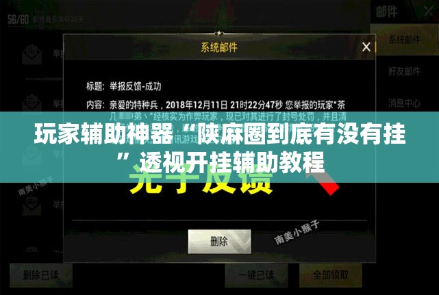 玩家辅助神器“陕麻圈到底有没有挂”透视开挂辅助教程