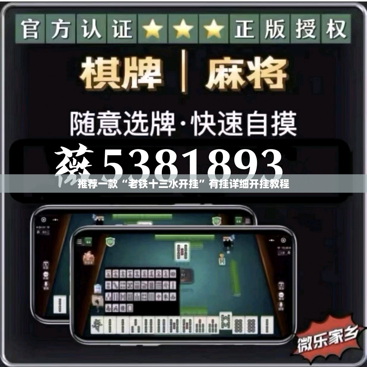 推荐一款“老铁十三水开挂”有挂详细开挂教程
