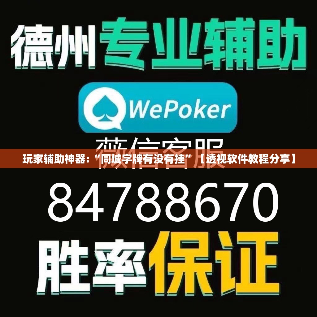 玩家辅助神器:“同城字牌有没有挂	”【透视软件教程分享】