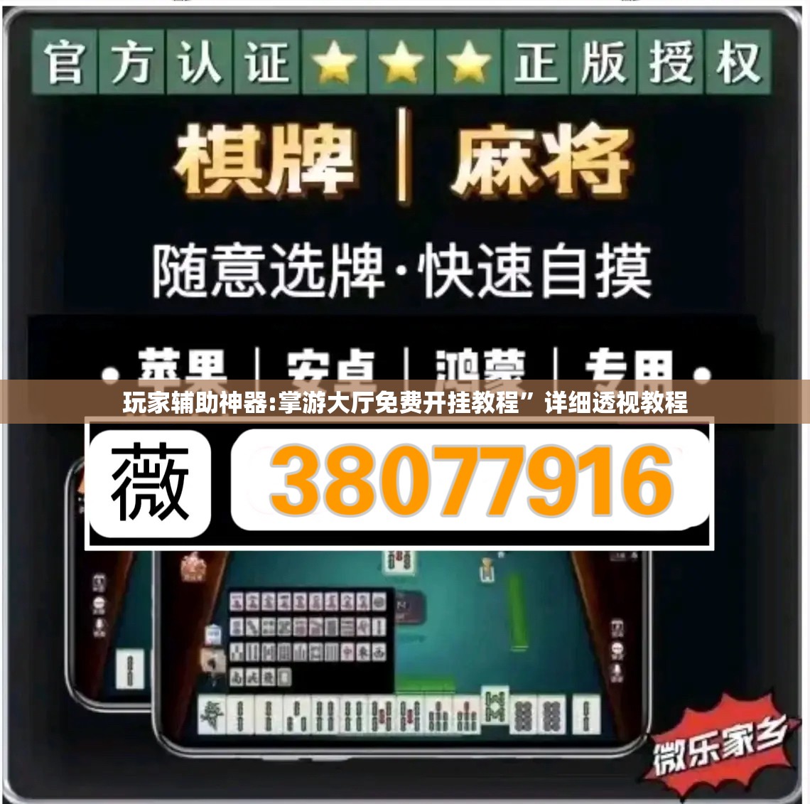 玩家辅助神器:掌游大厅免费开挂教程	”详细透视教程