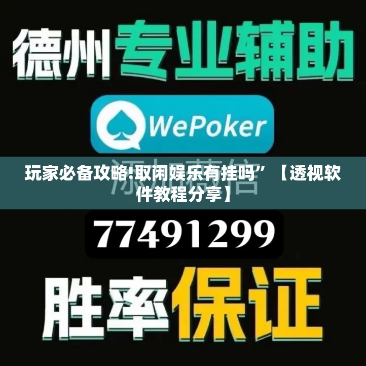 玩家必备攻略!取闲娱乐有挂吗	”【透视软件教程分享】