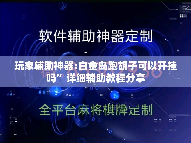 玩家辅助神器:白金岛跑胡子可以开挂吗	”详细辅助教程分享