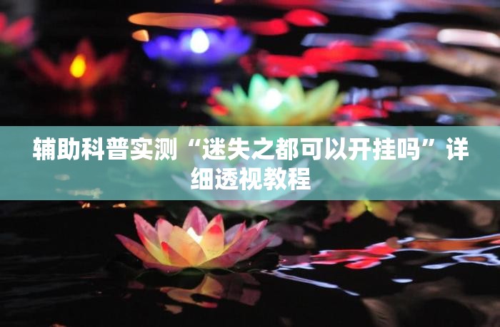 辅助科普实测“迷失之都可以开挂吗”详细透视教程