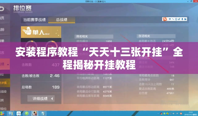 安装程序教程“天天十三张开挂”全程揭秘开挂教程