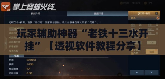玩家辅助神器“老铁十三水开挂”【透视软件教程分享】