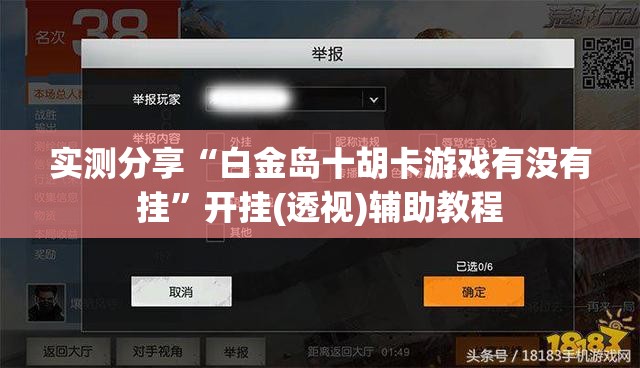 实测分享“白金岛十胡卡游戏有没有挂	”开挂(透视)辅助教程